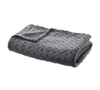 Plaid Losange - Flanelle - Gris foncé - 125x150 cm - Atmosphera créateur d'intérieur