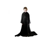 Plaid intégral manches et poche - Enfant ou adulte jusqu'à 1.65m 160x120cm -Noir-