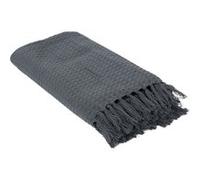 Plaid jeté de canapé 120x150cm style gaufré coloris gris anthracite - - ALTOBUY Gris