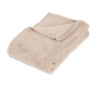 Plaid ""Kiesa"" microfibre beige 130x180cm - Atmosphera Créateur d'intérieur