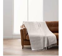 Douceur d'Intérieur Plaid à franges Lilia 240 x 260 cm Coton uni Naturel
