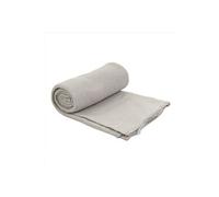 Plaid Lola à franges polaire en Gris, 125 x L150 cm --