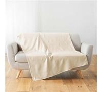 Douceur d'Intérieur – Plaid Lucile – 180 x 220 cm – Polycoton uni – Naturel