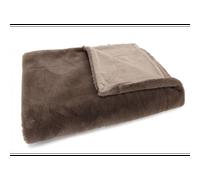 Plaid Luxe marron 130x170 - - Marron - Polyester