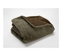 Plaid Luxe kaki 130x170 - Amadeus - Vert - Polyester kaki G