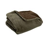 Plaid Luxe kaki 130x170 - Amadeus - Vert - Polyester kaki G
