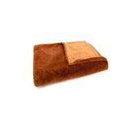 Plaid Luxe orange foncé 130x170 - - Orange - Polyester