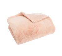 Plaid luxe vieux rose doublé en polyeste