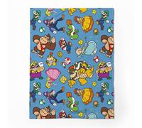 Plaid Mario Et Ses Amis Polyester Bleu 125X150