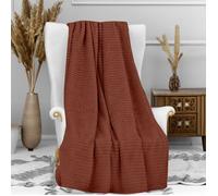 Soleil d'Ocre Plaid microfibre COCOONING 120 x 160 cm brique