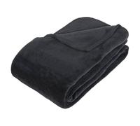 Plaid Microfibre ""Doa"" 180x230cm Gris Foncé