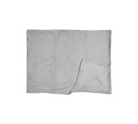 Plaid Microfibre Gris Clair 120x150cm, Doux Effet Sherpa, Lavable en Machine - OLIN -
