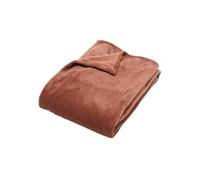 Plaid microfibre Kiesa Créateur d'intérieur Polyester 130x180cm Terre de Rose
