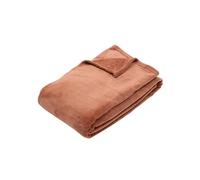 Plaid microfibre Kiesa Créateur d'intérieur Polyester 180x260cm Terre de Rose