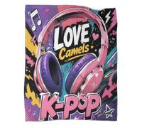 Plaid microfibre Kpop imprimé 3D toucher polaire doux | 40x50inchdouceur moelleuse chaleur légère canapé lit déco fan musique
