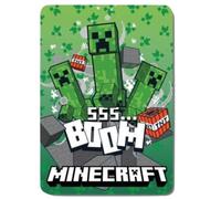 Plaid Minecraft enfant - Couverture polaire douce 100x140 cm - - Vert