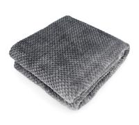 Plaid nid d'abeille 150x200 cm TIE AND DYE Gris