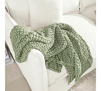 Plaid Plixoren vert clair H/L env. 170/130 cm