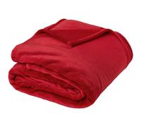 Plaid polaire 150x200 cm microvelours 100% Polyester 280 g/m2 VELVET rouge Lipstick