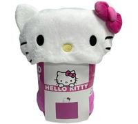 Plaid polaire a capuche 3D - HELLO KITTY - Rose - 120 x 150 cm