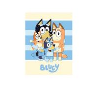Plaid polaire - BLUEY - 100 x 140 cm - Anti-peluche - Lavable en machine - Douceur au toucher