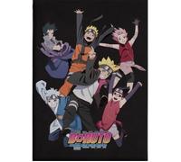 Plaid Polaire - Boruto - 100x140 cm - Noir - Doux et Confortable - Licence Officielle
