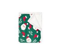 Plaid polaire cocooning vert 130x170 Père Noël