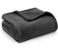 Plaid Polaire Couverture Canapé - Douillette en Microfibre en Flanelle, Douce et Chaude, Jeté de Canapé Grande Taille, XL 150 x 200 cm, Gris Foncé, 90% Polyester