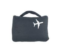Plaid polaire de voyage 120x150cm polyester gris anthracite avec les bords surpiqués + Housse de transport - COSYAIR -