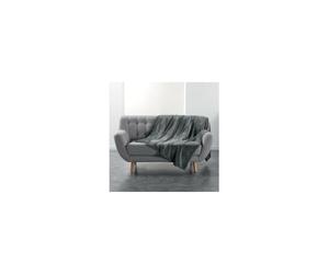 Plaid polaire - DOUCEUR D'INTERIEUR - Flanou - 180 x 220 cm - Gris - Polyester 100%