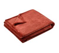Plaid polaire doudou terracotta 130 × 160 cm
