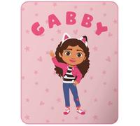 Plaid polaire enfant imprimé - GABBY ET LA MAISON MAGIQUE HELLO - Rose - 110x140cm