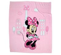 Plaid polaire extra doux imprimé - DISNEY MINNIE SHOPPING - Rose - 125x150cm
