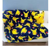 Plaid polaire extra doux imprimé - POKÉMON PIKA PIKA - Bleu - 125x150cm