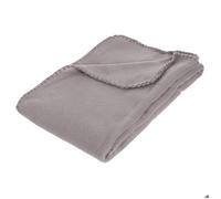 Plaid polaire gris souris 125x150cm - Atmosphera Créateur d'intérieur