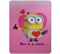 Plaid Polaire Imprimé 100% Polyester, Les Minions The One Rose 110X140