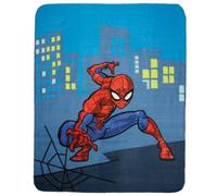 Plaid Polaire Imprimé 100% Polyester, Spiderman Hero Bleu 110X140