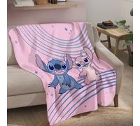 Plaid Polaire Imprimé, Disney Home Stitch Wavy Rose 110X140