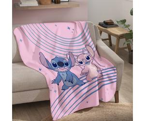 Plaid Polaire Imprimé, Disney Home Stitch Wavy Rose 110X140