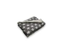 Plaid Polaire Imprimé Et Sherpa Star Gris