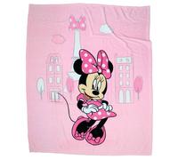 Plaid Polaire Imprimé Toucher Extra Doux, Disney Minnie Shopping Rose 125X150