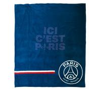 Plaid Polaire Imprimé Toucher Extra Doux, Psg Premium Bleu 125X150