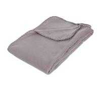 Plaid polaire gris souris 125x150cm - Atmosphera Créateur d'intérieur