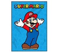 Plaid polaire - MARIOBROS - Mario Bros - Bleu - 100 x 150 cm - Polyester doux et chaud