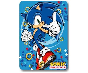 Plaid polaire Sonic Bleu 100 x 140 cm - Couverture