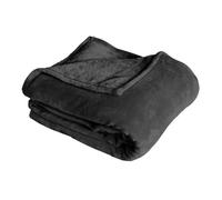 Plaid Polaire Uni Coral Fleece 125x150cm Gris Foncé