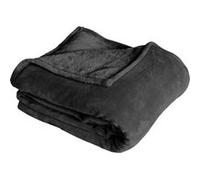 Plaid Polaire Uni "Coral Fleece" 125x150cm Gris Foncé Gris G