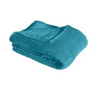 Plaid Polaire XL Uni Coral Fleece 180x220cm Bleu Canard