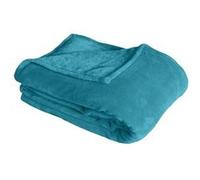 Plaid Polaire XL Uni Coral Fleece 180x220cm Bleu Canard