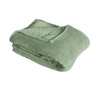 Plaid Polaire XL Uni Coral Fleece 180x220cm Vert Argile